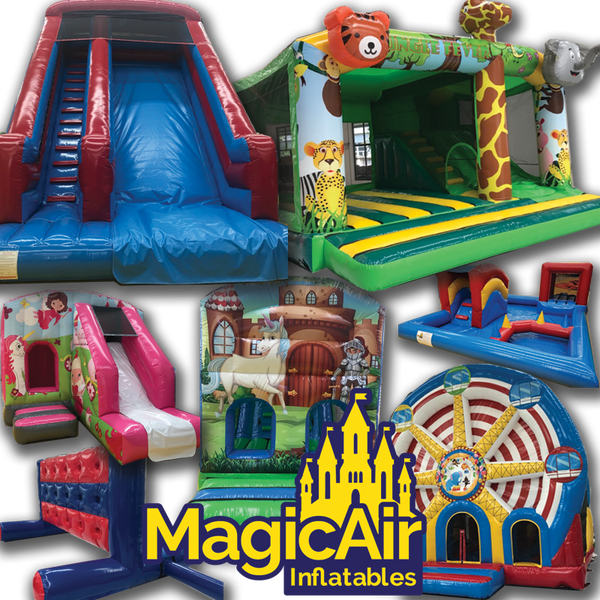 A selection of inflatable products from Magic Air Inflatables