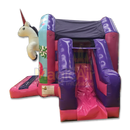 Unicorn Bouncy Castle with Side Slide