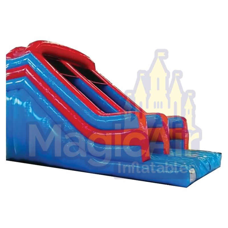 Midi Slide - Red & Light Blue No Artwork - 10ft Platform