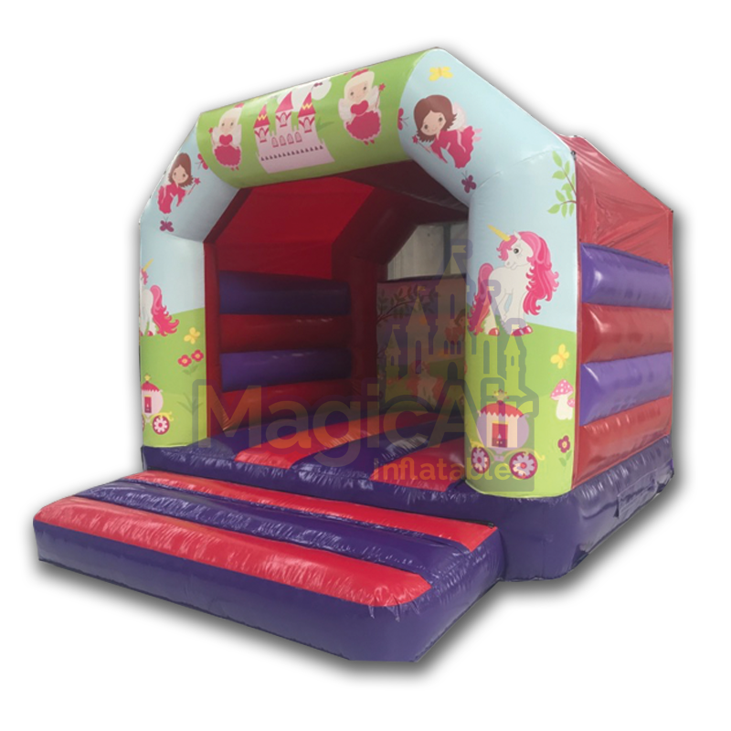 12x15 Bouncy Castle - Unicorn / Princess Theme (Red/Purple)