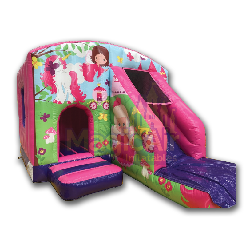 Princess Combi Bouncy Castle - Pink & Purple